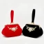 Chic / Beautiful Red Clutch Bags Beading Crystal Rhinestone Velour Homecoming Cocktail Party Evening Party Accessories 2019
