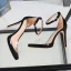 Fantastiske / Unike Aprikos Homecoming Høyhælte Sandaler 2020 Suede Strappy Polyester Peep Toe Fest Aften Stiletthæler 12 cm Damesko