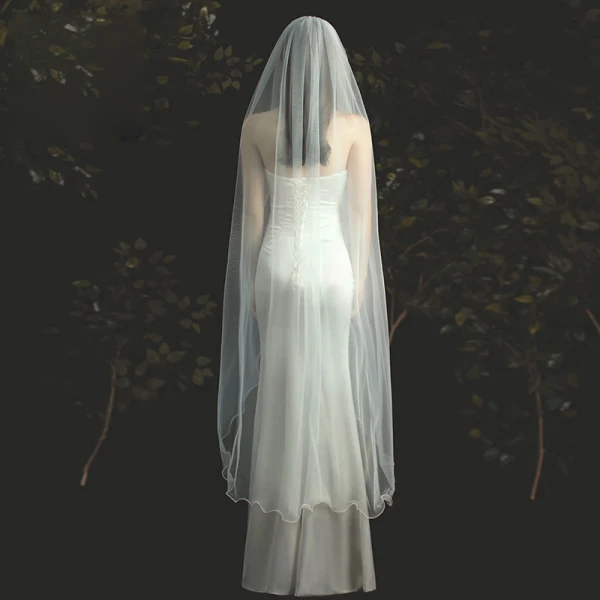 Modest / Simple Ivory Wedding Veils 2020 Tea-length Tulle Wedding