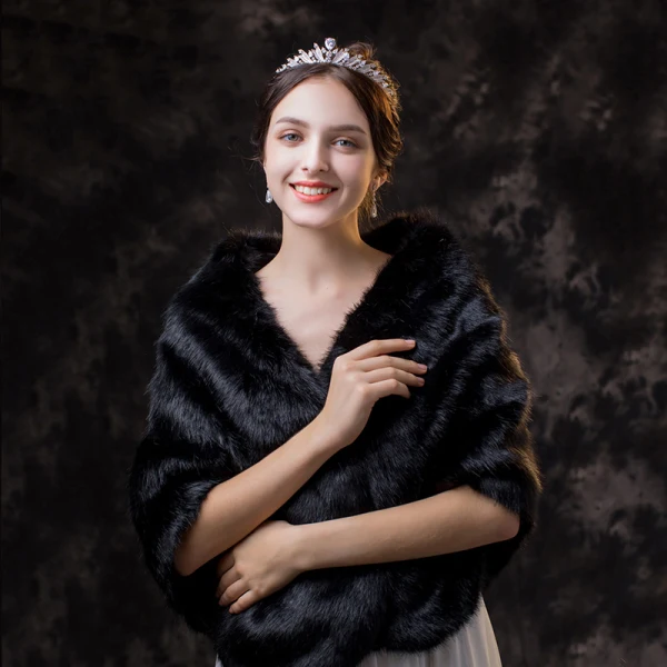 Luxury / Gorgeous Grey shawl 2020 Striped Polyester Shoulders Wedding Evening Party Prom Winter Accessories