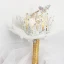 Stunning Eye-catching White Wedding Flowers 2020 Metal Tulle Appliques Beading Crystal Rhinestone Handmade  Wedding Prom Accessories