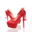 Weiß Freizeit PU Applikationen Perle Hochhackige Stilettos 14 cm Pumps Mode 2017 Brautschuhe