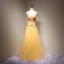 Schöne Himmelblau Abendkleider 2017 A Linie V-Ausschnitt Organza Pailletten Applikationen Rückenfreies Abend Festliche Kleider