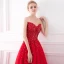 Sparkly Rød Ballkjoler 2017 Prinsesse Uten Ermer Fantastiske / Unike Kjæreste Ryggløse Beading Paljetter Lange Tyll Formelle Kjoler