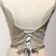 Elegant Champagne Evening Dresses  2017 A-Line / Princess V-Neck Charmeuse Appliques Backless Beading Handmade  Evening Party Formal Dresses