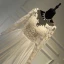 Élégant Robe De Mariée 2017 Princesse Encolure Dégagée Manches Longues Appliques En Dentelle Ivoire Satin Chapel Train