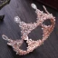 Schöne Pink Brautschmuck 2017 Metall Perlenstickerei Kristall Strass Hochzeit Ball Brautaccessoires