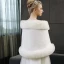 Rouge Hiver Fausse Fourrure Soirée Promo Mariage Châles 2017