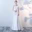 Klassisch Elegante Weiß Abendkleider 2018 Mermaid Lange One-Shoulder Tülle Abend Rückenfreies Festliche Kleider