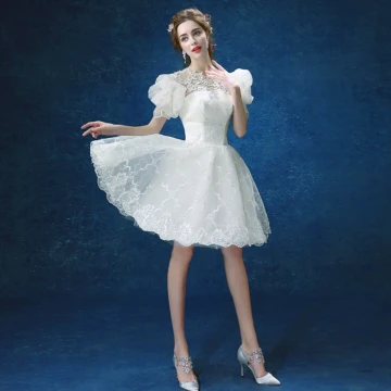 Chic Belle Blanche Mariage 2018 Dentelle U Cou Princesse Perlage Appliques Dos Nu Robe De Mariée