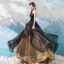 Chic / Beautiful Black 2018 Prom Dresses A-Line / Princess Tulle Floor-Length / Long Winter Strapless Beading Appliques Backless Evening Party Prom Formal Dresses