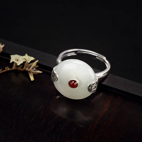 Klassisk Elegant Sølv Håndlaget Fred Håp Ringe Agate Aften Ringer 2019 Tilbehør