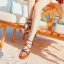 Bohemia Modern / Fashion Red Womens Sandals Beach Outdoor / Garden Summer Strappy X-Strap Womens Shoes 2019