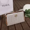 Chic / Beautiful 2017 Black Red White Yellow Leaf PU Evening Party Outdoor / Garden Clutch Bags