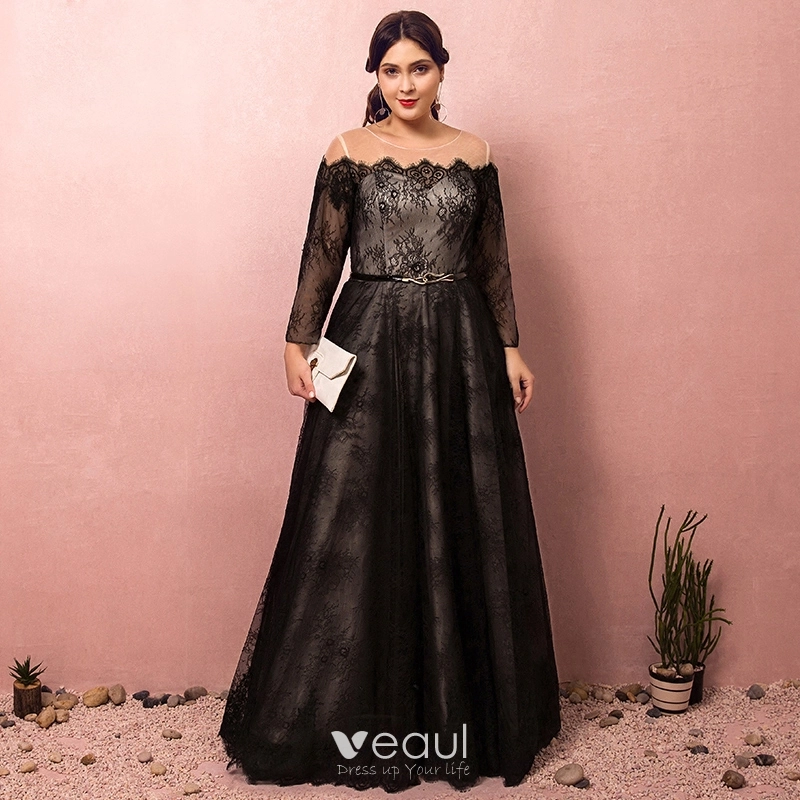 Robe noire grande taille soirée discount