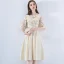 Classic Elegant Short Champagne Graduation Dresses 2018 A-Line / Princess U-Neck Charmeuse Embroidered Appliques Backless Homecoming Formal Dresses