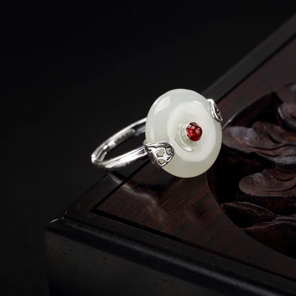 Klassisk Elegant Sølv Håndlaget Fred Håp Ringe Agate Aften Ringer 2019 Tilbehør