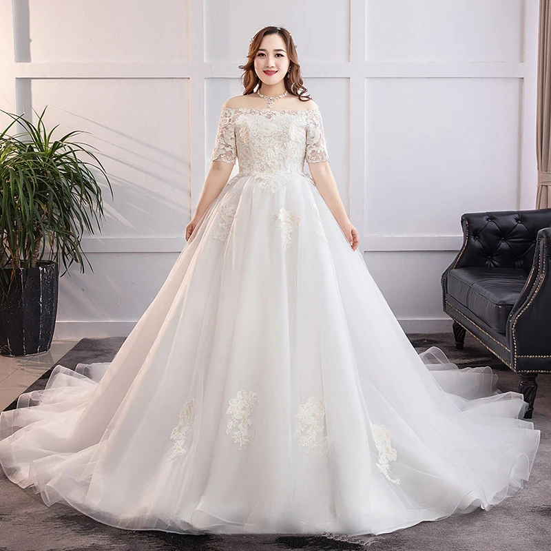 green emerald velvet dress Plus Size Satin A Line Wedding Dresses Elegant Off Shoulder Wedding Go –  Hebebridal main image 1