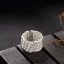 Vintage / Originale Argenté Traverser Tresser Foi Bague Argent sterling Travail Vacances Anneaux 2019 Accessorize