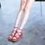Bohemia Modern / Fashion Red Womens Sandals Beach Outdoor / Garden Summer Strappy X-Strap Womens Shoes 2019