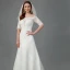 Vintage / Originale Blanche Robe De Mariée 2020 Trompette / Sirène De l'épaule 1/2 Manches Transparentes Dos Nu Fait main Brodé Royal Train Mariage