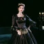 Vintage / Retro Medieval Gothic Baroque Black Evening Dresses 2021 Crossed Straps Lace Embroidered U-Neck Cosplay Dancing Long Sleeve Winter Ball Gown Prom Dresses