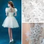 Schöne Weiß Hochzeit 2018 Spitze U-Ausschnitt A Linie Perlenstickerei Applikationen Rückenfreies Brautkleider