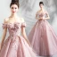 Amazing / Unique Blushing Pink Floor-Length / Long Prom Dresses 2018 Lace-up Tulle Appliques Backless Beading Strapless Ball Gown Formal Dresses