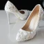 Unique Blanche 2018 Mariage Perlage Cristal Perle Faux Diamant Chaussure De Mariée