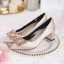 Moderne / Mode Champagne Chaussure De Mariée 2019 6 cm À Bout Pointu Polyester Perlage Faux Diamant Mariage Talons Hauts
