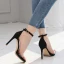 Fantastiske / Unike Aprikos Homecoming Høyhælte Sandaler 2020 Suede Strappy Polyester Peep Toe Fest Aften Stiletthæler 12 cm Damesko