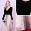 Chic / Beautiful Black Evening Dresses  2018 A-Line / Princess Floor-Length / Long Tulle V-Neck Beading Printing Evening Party Formal Dresses