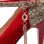 Chic / Belle Rouge 13 cm 2018 À Bout Pointu Talons Aiguilles Bride Cheville Perlage Glitter Faux Diamant Paillettes Soirée Talons Hauts Chaussures Femmes