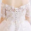 Luxus / Herrlich Weiß Übergröße Ballkleid Brautkleider / Hochzeitskleider 2019 Spitze Tülle Applikationen Rückenfreies Stickerei Handgefertigt Bandeau Kapelle-Schleppe Hochzeit