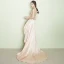 Schöne Glitzernden Champagner Abendkleider 2017 A Linie Bandeau Rückenfreies Strass Pailletten Polyester Abend Partykleider