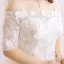 Luxus / Herrlich Weiß Übergröße Ballkleid Brautkleider / Hochzeitskleider 2019 Spitze Tülle Applikationen Rückenfreies Stickerei Handgefertigt Bandeau Kapelle-Schleppe Hochzeit