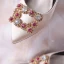 Moderne / Mode Champagne Chaussure De Mariée 2019 6 cm À Bout Pointu Polyester Perlage Faux Diamant Mariage Talons Hauts