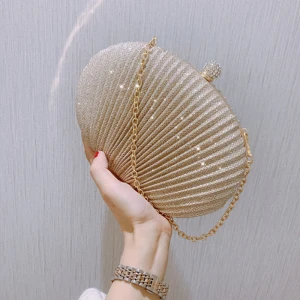 Mode Gold Clutch Tasche Perlenstickerei Strass Pu Abend Brautaccessoires 2019