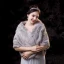 Luxury / Gorgeous Grey shawl 2020 Striped Polyester Shoulders Wedding Evening Party Prom Winter Accessories