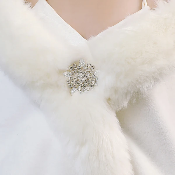 Rouge Hiver Fausse Fourrure Soirée Promo Mariage Châles 2017