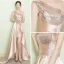 Schöne Glitzernden Champagner Abendkleider 2017 A Linie Bandeau Rückenfreies Strass Pailletten Polyester Abend Partykleider