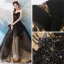 Chic / Beautiful Black 2018 Prom Dresses A-Line / Princess Tulle Floor-Length / Long Winter Strapless Beading Appliques Backless Evening Party Prom Formal Dresses