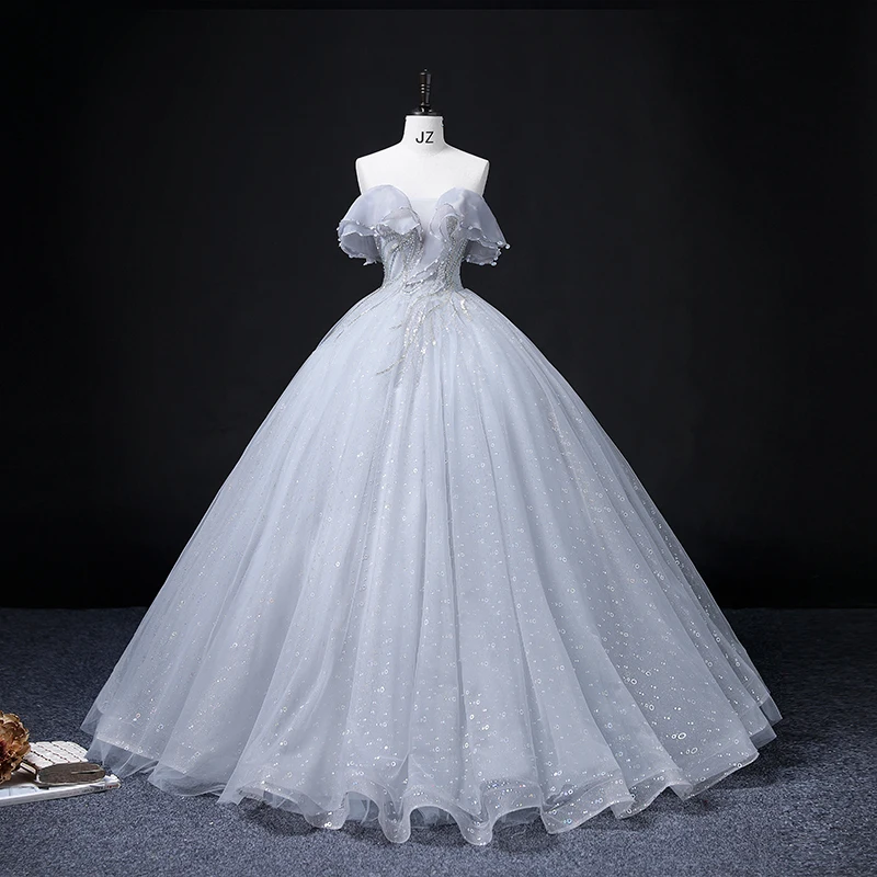 slim fit dress slacks Mermaid Deep V-Neck Sweep Train Grey Tulle Prom Dress US6 / Custom Color