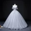 Chic / Beautiful Grey Prom Dresses 2022 Ball Gown Strapless Short Sleeve Backless Beading Pearl Sequins Floor-Length / Long Formal Dresses