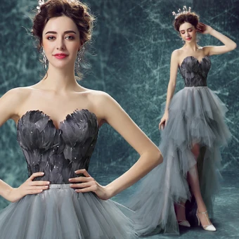 Chic Beautiful Cocktail Party Formal Dresses 2017 Cocktail Dresses A Line Princess Asymmetrical Pleated Sweetheart Sleeveless Backless Feather Rhinestone