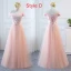 Chic / Beautiful Pearl Pink Bridesmaid Dresses 2018 A-Line / Princess Appliques Lace Bow Sash Floor-Length / Long Ruffle Backless Wedding Party Dresses