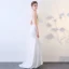 Sexy Rougissant Rose Transparentes Robe De Soirée 2018 Trompette / Sirène V-Cou Sans Manches Appliques Fleur Faux Diamant Perlage Train De Balayage Robe De Ceremonie