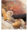 Modern / Fashion Snow Boots 2017 Beige Leather Ankle Casual Winter Flat Womens Boots