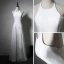 Simple Robe De Soirée 2017 Blanche Princesse Longue Titulaire Sans Manches Dos Nu Robe De Ceremonie