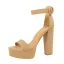 Schöne Rot Cocktail Sandalen Damen 2023 Knöchelriemen 13 cm Thick Heels Peeptoes Sandaletten Hochhackige